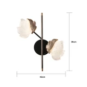 Taran Siyah Gold 2'li 10 Watt Çiçek Desenli Modern Ledli Aplik - 3
