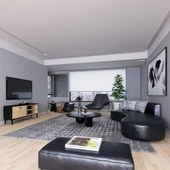 Selis T004 Modern TV Sehpası – Ahşap Siyah/Safir Meşe - 120 cm - 6