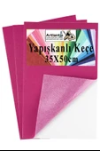 Pembe Yapışkanlı Keçe 35x50 cm 3 Adet 2.0 mm Kendinden Yapışkanlı Renkli Hobi Keçesi Elişi Keçe Kumaşı Anasınıfı - 1