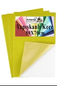 Sarı Yapışkanlı Keçe 50x70 cm 3 Adet 2.0 mm Kendinden Yapışkanlı Renkli Hobi Keçesi Elişi Keçe Kumaşı Anasınıfı - 1