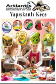Sarı Yapışkanlı Keçe 50x70 cm 3 Adet 2.0 mm Kendinden Yapışkanlı Renkli Hobi Keçesi Elişi Keçe Kumaşı Anasınıfı - 4