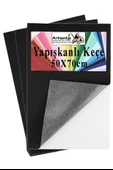 Siyah Yapışkanlı Keçe 50x70 cm 3 Adet 2.0 mm Kendinden Yapışkanlı Renkli Hobi Keçesi Elişi Keçe Kumaşı Anasınıfı - 1