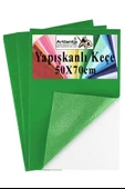 Yeşil Yapışkanlı Keçe 50x70 cm 3 Adet 2.0 mm Kendinden Yapışkanlı Renkli Hobi Keçesi Elişi Keçe Kumaşı Anasınıfı - 1