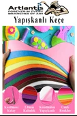 Sarı Yapışkanlı Keçe 50x70 cm 3 Adet 2.0 mm Kendinden Yapışkanlı Renkli Hobi Keçesi Elişi Keçe Kumaşı Anasınıfı - 2