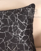 Gümüş Varaklı Yaldızlı Dekoratif Şık Tekli Kırlent Kılıfı - 2