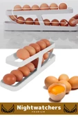 Deluxe Buzdolabı Plastik 2 Katlı Kullanışlı Pratik Raf Düzenleyici Yeni Nesil Yumurta Standı 2 Adet - 6