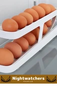 Deluxe Seri Buzdolabı Plastik 2 Katlı Kullanışlı Pratik Raf Düzenleyici Yeni Nesil Yumurta Standı - 4