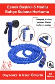 Premium Seri Dolaşmaz Kırılmaz 7 Kademeli Uzayan Bahçe Sulama Araç Yıkama Tabancalı 30 Metre Hortum - 1