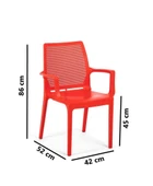 Omnipazar SY-2504 Plastik İcon Bahçe Koltuk Sandalye 4'lü Set - 6