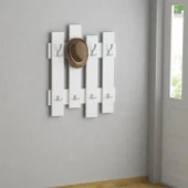 KUZELA Ahşap Dekoratif 8'li Duvar Askılık - 2