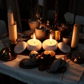 Aurora Dekoratif 2'li Mumluk Seti | El Yapımı | Tealight Mumluk - 6