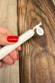 Handmade Beyaz İp Fitil Etiketi 100 Adet - 1