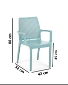 Omnipazar SY-2504 Plastik İcon Bahçe Koltuk Sandalye 4'lü Set - 8