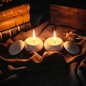 Aurora Dekoratif 2'li Mumluk Seti | El Yapımı | Tealight Mumluk - 1