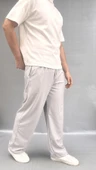 Bol Kesim Bel Lastik Pantolon - 4