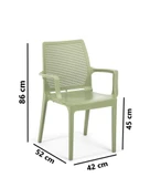 Omnipazar SY-2504 Plastik İcon Bahçe Koltuk Sandalye 4'lü Set - 4