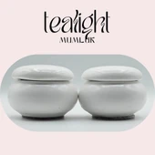Aurora Dekoratif 2'li Mumluk Seti | El Yapımı | Tealight Mumluk - 5
