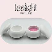 Aurora Dekoratif 2'li Mumluk Seti | El Yapımı | Tealight Mumluk - 3