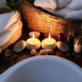 Aurora Dekoratif 2'li Mumluk Seti | El Yapımı | Tealight Mumluk - 7