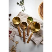 Periboia 4'lü Ahşap Saplı Ölçü Kaşığı - 1