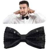 Periboia Siyah Payetli Pullu Papyon - 2