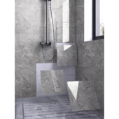 Periboia Gri Mermer Desen Duvar Sticker (30x30) - 4