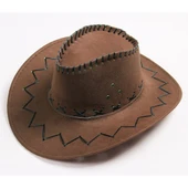 Periboia Bağcıklı Yetişkin Boy Süet Kovboy Şapkası Koyu Kahve Renk - 1