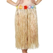 Periboia Hawaii Tarzı Hula Eteği – 60 cm Hasır Natural Etek - 3