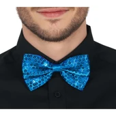 Periboia Açık Mavi Turkuaz Payetli Pullu Papyon - 3