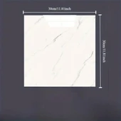 Periboia Beyaz Mermer Desenli Alüminyum Plastik Duvar Sticker (30x30) thumbnail 5