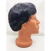 Periboia Siyah Renk Kısa Kesim İçi Astarlı Erkek Peruğu - 1