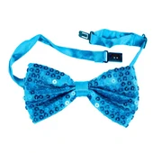 Periboia Açık Mavi Turkuaz Payetli Pullu Papyon - 2