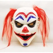Periboia Kızıl Saçlı Joker Palyaço Maskesi thumbnail 2