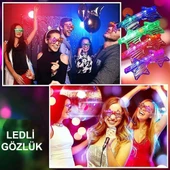 Periboia Ledli Yıldız Parti Gözlüğü 6 Renk 12 Adet - 4