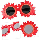 Periboia Kırmızı Renk Papatya Şekilli Parti Gözlüğü thumbnail 4