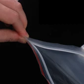 Kilitli Torba 19x25 Cm 100'lü Kilitli Buzdolabı Poşeti Şeffaf Kilitli Poşet Kilitli Saklama Poşeti thumbnail 2