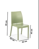 Omnipazar SY-2506 Plastik Eve Bahçe Koltuk Sandalye 4'lü Set - 2