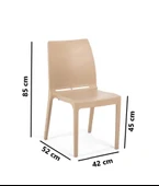 Omnipazar SY-2506 Plastik Eve Bahçe Koltuk Sandalye 4'lü Set - 6