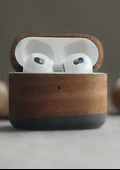 AirPods 4. nesil 2024 Kılıf Walnut Guard Pro Ahşap Kılıf - 2