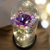 Brokoli Home Fanus Içerisinde Dekoratif Sonsuzluk Gülü , sevgililer Günü , Hediyelik Anneler Günü - 3