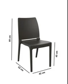 Omnipazar SY-2506 Plastik Eve Bahçe Koltuk Sandalye 4'lü Set - 4