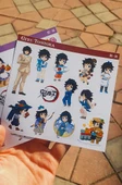 Shinobu Kocho-Giyu Tomioka-Demon Slayer-2li çıkartma-etiket-hediye- başarı çıkartmaları DS-35-36 - 7