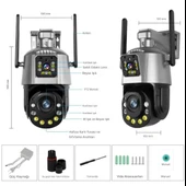 36x Optik Zoomlu Hareket Sensörlü Su Geçirmez Ev, Ofis, Fabrika Dükan Bahçe Güvenlik Kamerası - 6