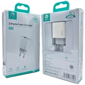 20W PD + Qc3.0 Usb Çift Girişli Şarj Başlığı DVIP N30 - 1