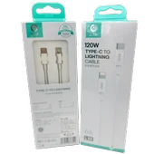 120W 6A Type-c to Lıghtnıng Şarj Kablosu L35 Dvıp - 1