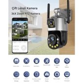 36x Optik Zoomlu Hareket Sensörlü Su Geçirmez Ev, Ofis, Fabrika Dükan Bahçe Güvenlik Kamerası - 5