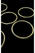 5 cm Yuvarlak Halka 100 adet (GOLD Renk) nikah şekeri süslemesi halka aksesuar - 3