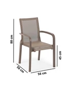Omnipazar SY-2528 Plastik Fileli Bahçe Koltuk Sandalye 4'lü Set - 7