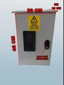 AKÖZ 1 Trifaze Sayaçlı Otomatlı Dar Şantiye Panosu Sıva Üstü 1 Trifaze 1 Monofaze Priz Yerli (Sac) ŞN-100 - 1