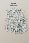 Oya Abiye Bileklik Kolye Pleksi Metalik Plastik Pul Gümüş Renk 8 gram 155 adet - BNC509 - 1